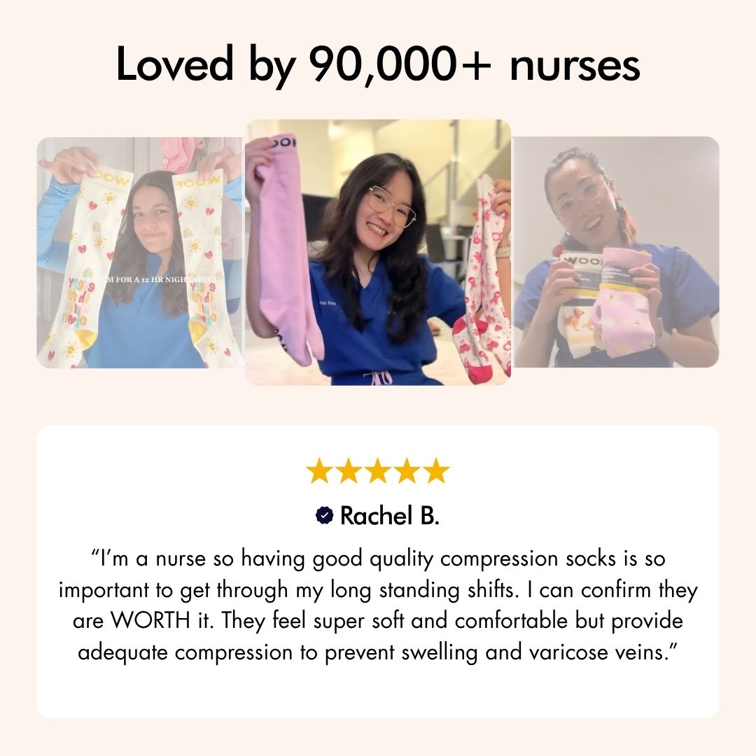 Midnight Argyle Bamboo Compression Socks