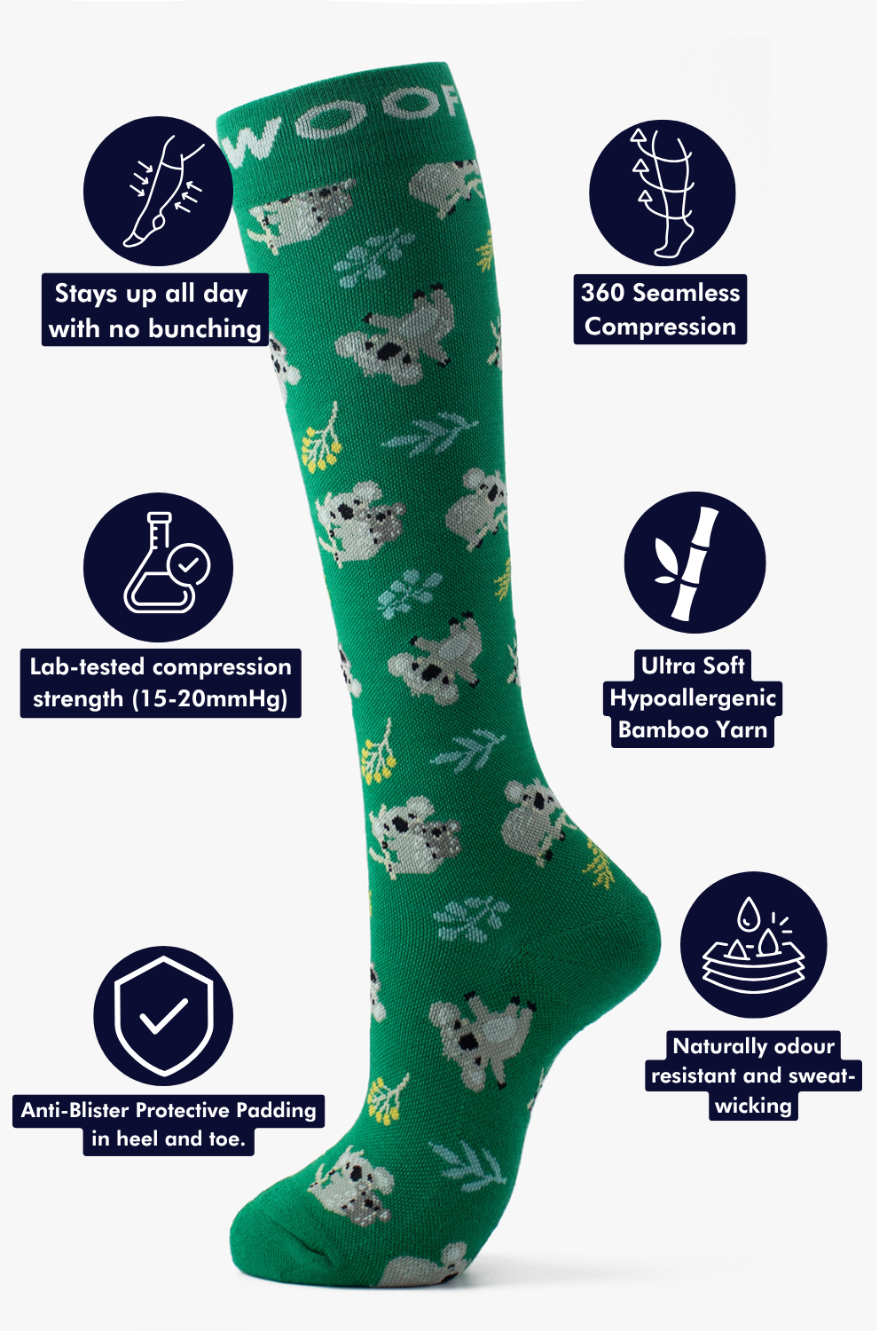 Koalas Bamboo Compression Socks