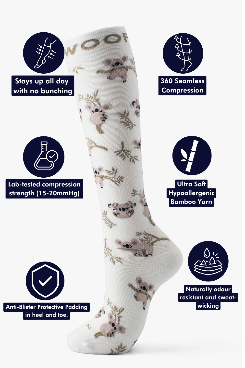 Drop Bear Bamboo Compression Socks