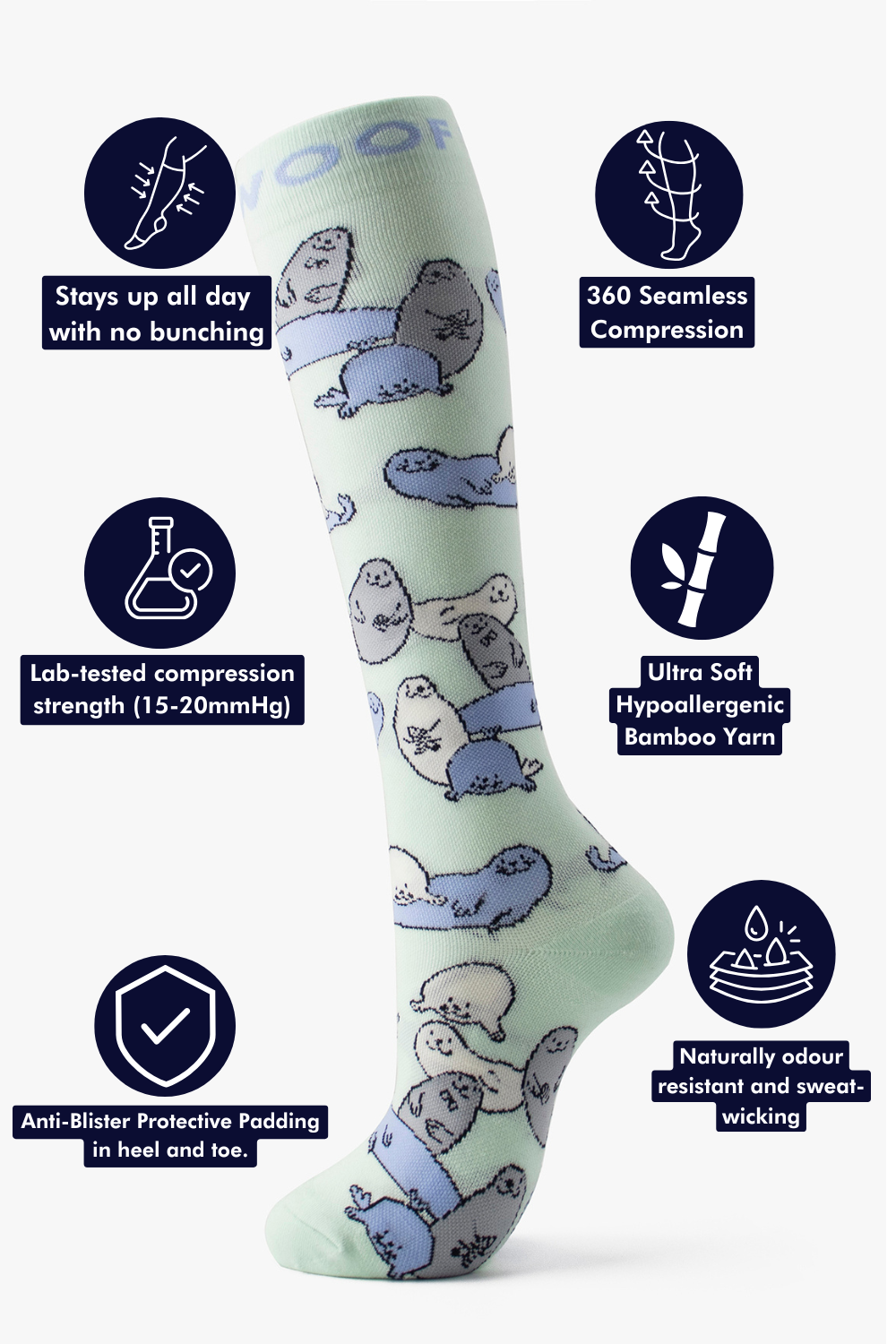 Seal Bamboo Compression Socks