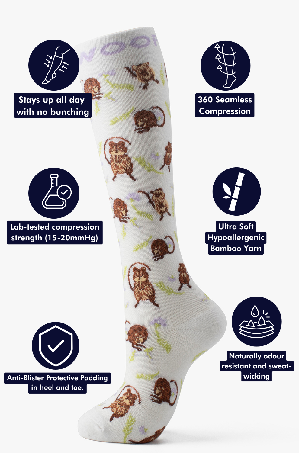 Quokka Bamboo Compression Socks