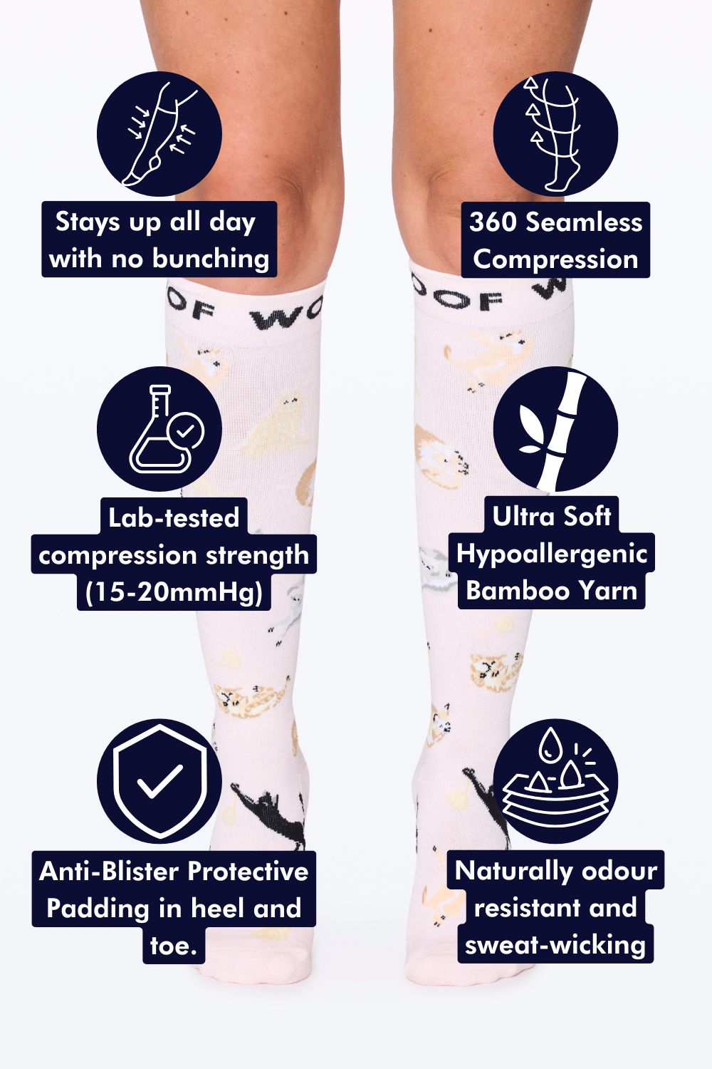 Cats Cats Cats Bamboo Compression Socks