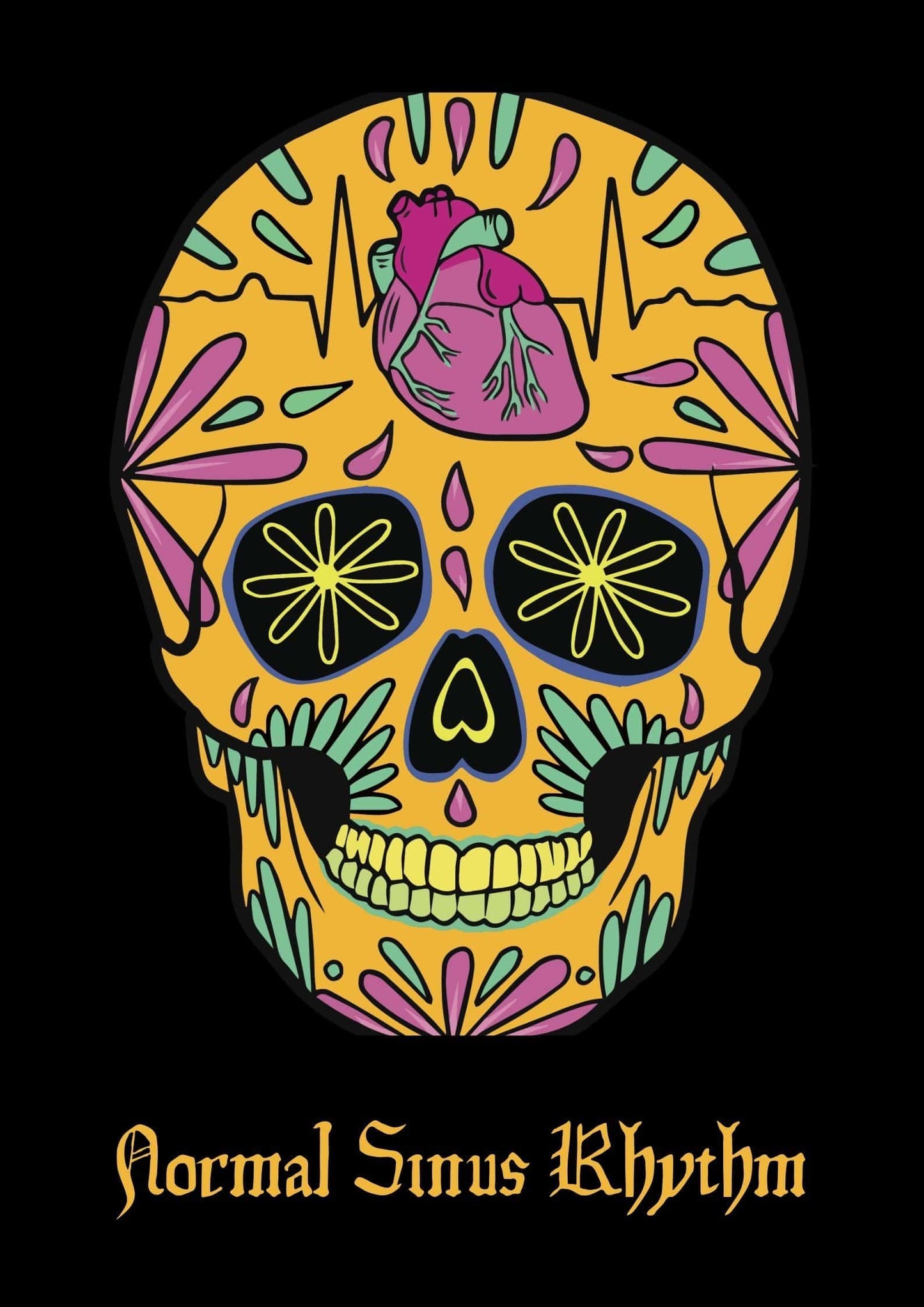 Dr. Woof Sugar Skulls Anesthesia Surgical Scrub Cap Design 