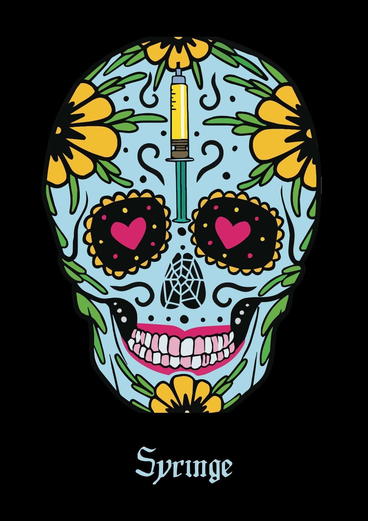 Dr. Woof Sugar Skulls Anesthesia Surgical Scrub Cap Design 